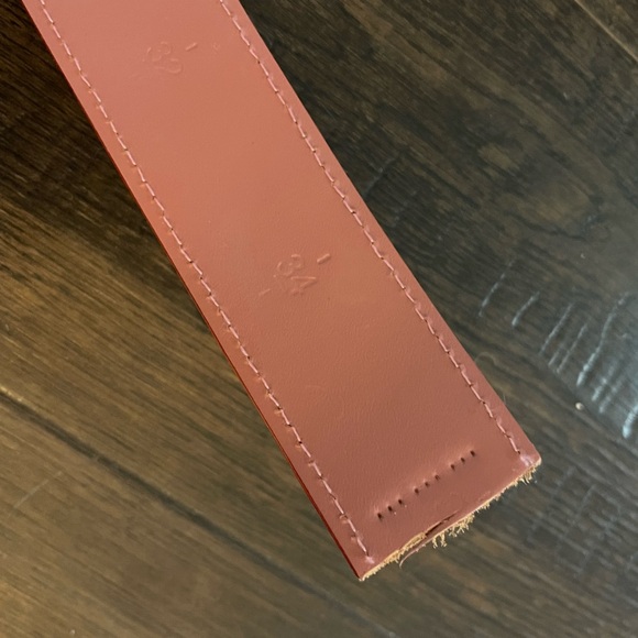 DRUH Belt Red Crocodile No Buckle Genuine Leather Crimson 36" - Picture 5 of 7